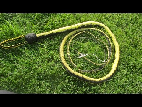 Slow Motion Bullwhip Cracking - Homemade Whip