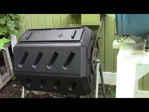 Solar Compost Drum in Action