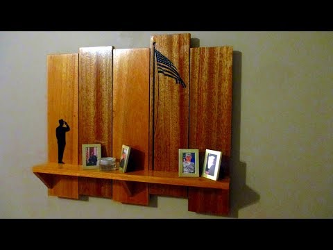 Soldier Salute Silhouette Shelf