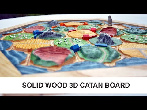 Solid Wood 3D Catan Board