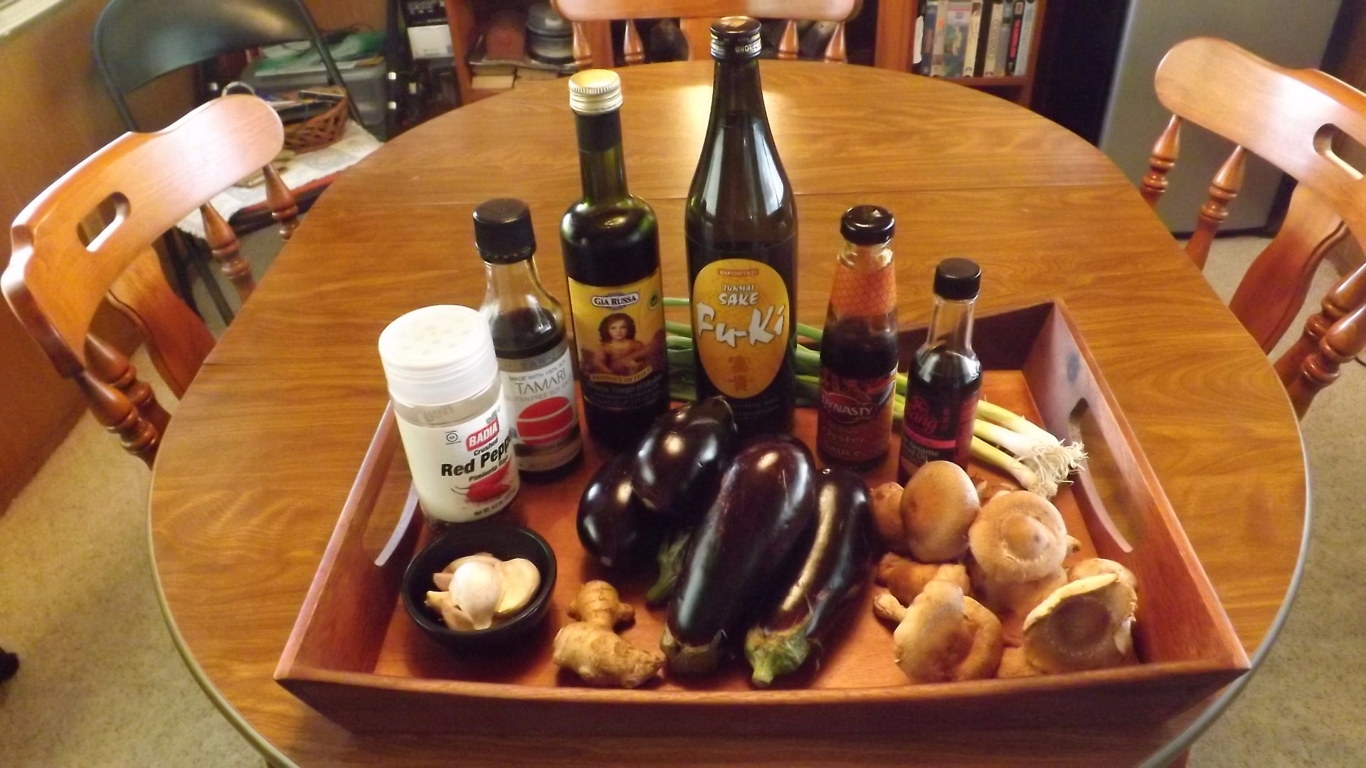 Spicy Garllic Eggplant with Shiitake Mushrooms 2 002.JPG