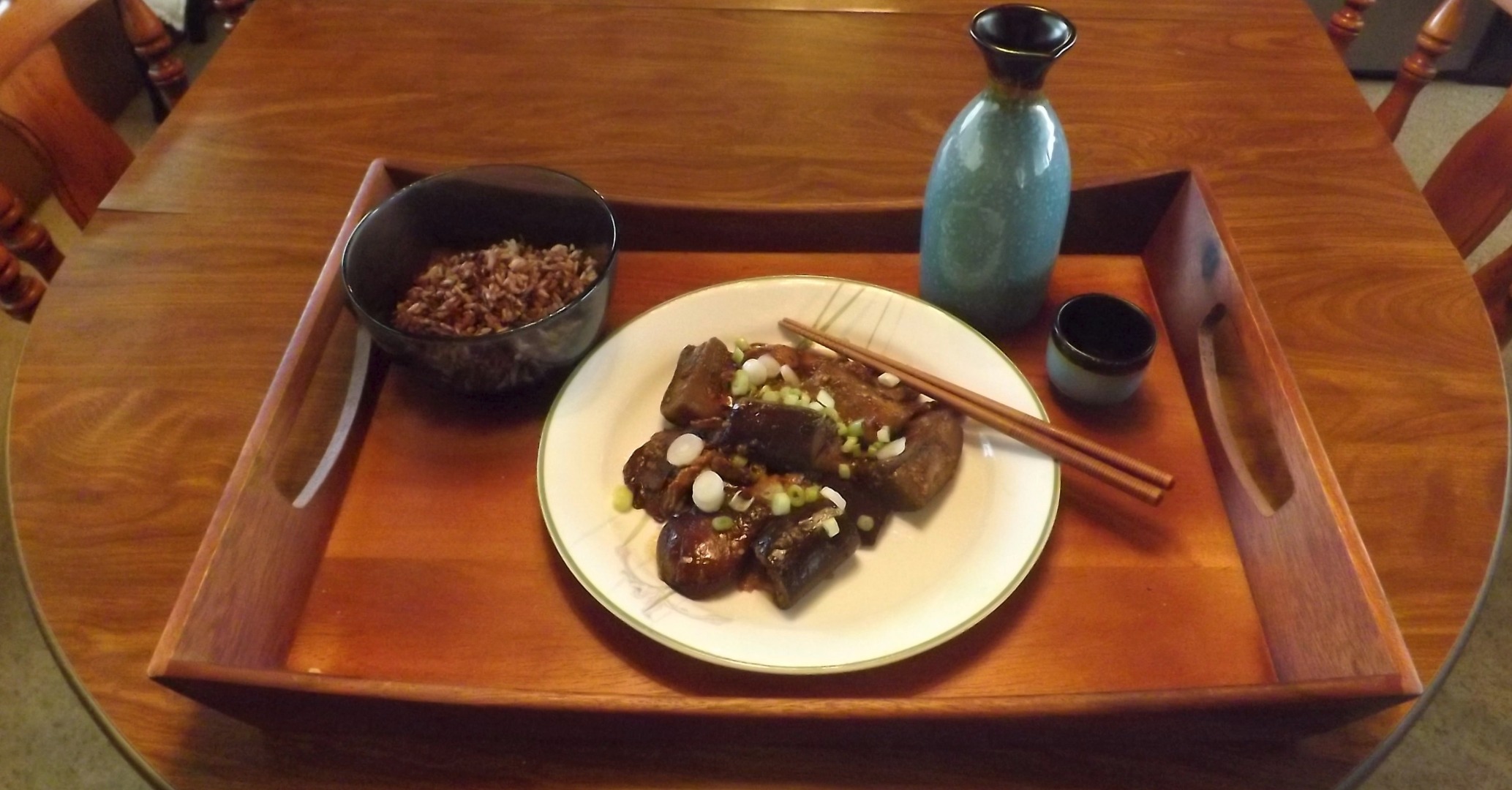 Spicy Garllic Eggplant with Shiitake Mushrooms 2 016.JPG