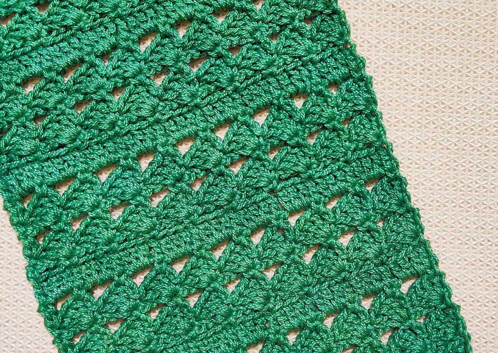 Spring Green Space Easy Crochet Table Runner.png