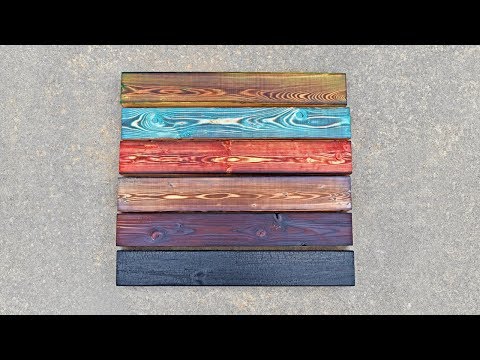 Stained Shou Sugi Ban Yakisugi Tutorial || How to Burn Wood with Color