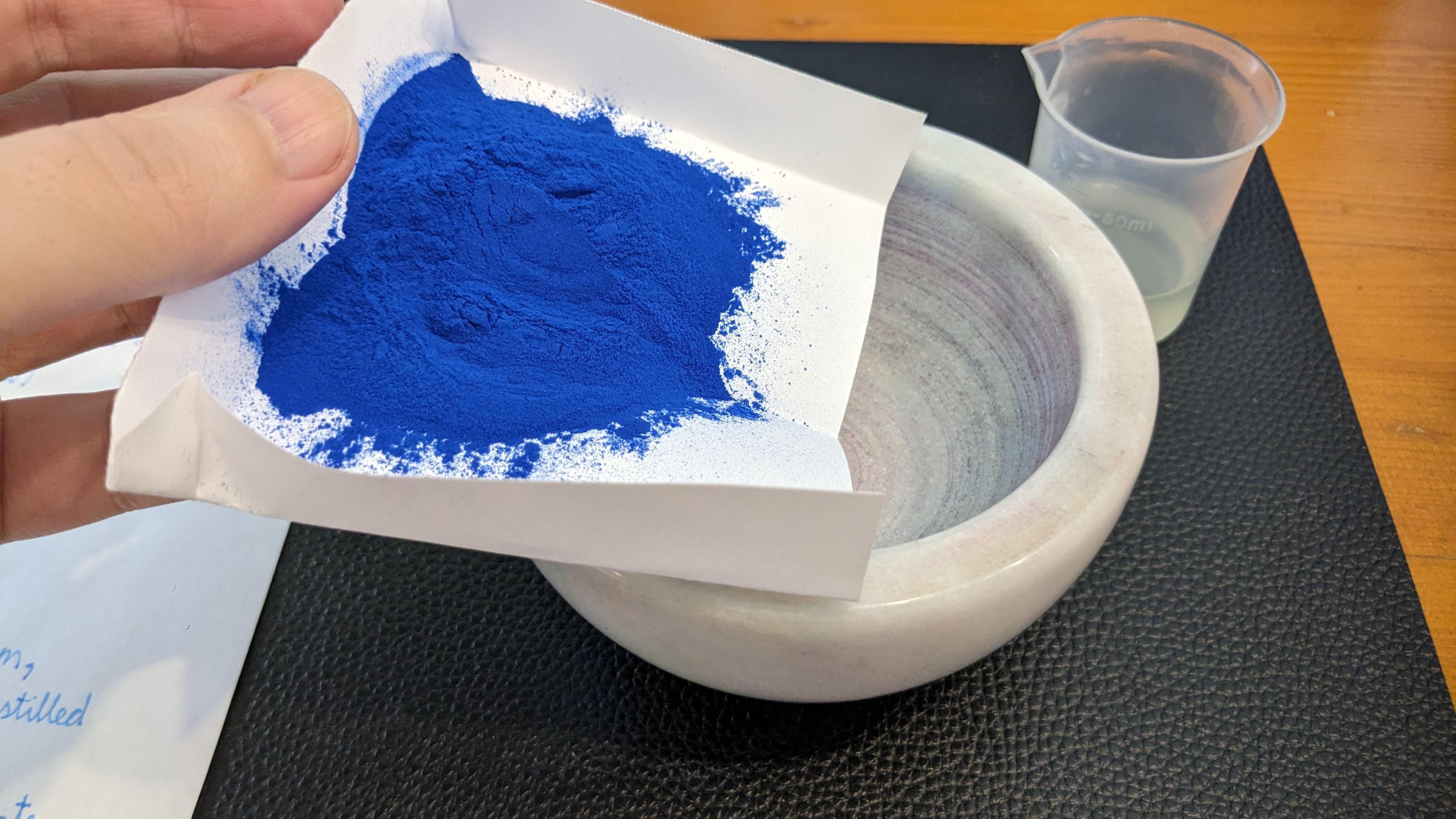 Step 5- Weigh phycocyanin and add it to the mortar.jpg