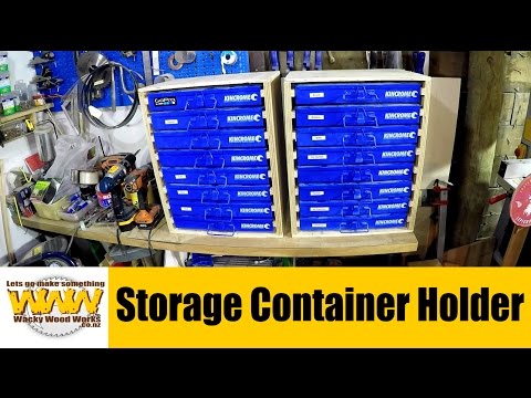 Storage Container Holder - Off the Cuff - Wacky Wood Works.