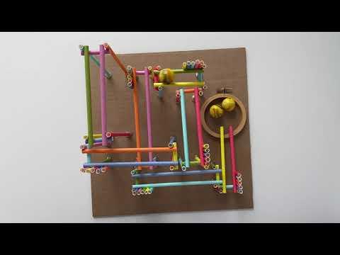 Straw Roller Coaster Demonstration - DIY project for kids!