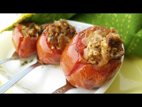 Stuffed Tomatoes Recipe in Microwave (at Charcoal Mode) by Healthy Kadai