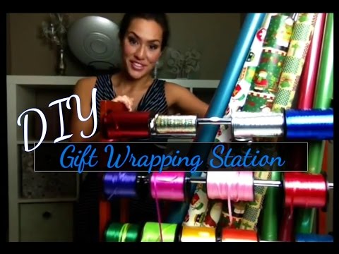 Super Easy DIY Gift Wrap Station