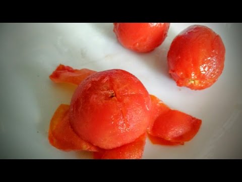 Super Quick Tomato Peeling | How to Peel and De-Seed Tomatoes | Trick by Healthy Kadai