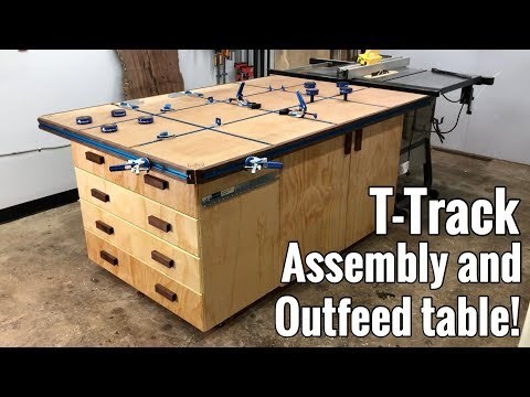 T-Track Assembly table / Outfeed table with tons of storage!