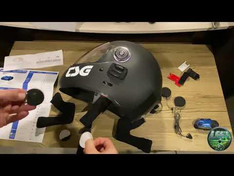 TSG PASS Helmet - FodSports Bluetooth MX1-Plus Unboxing and Install - Crush it