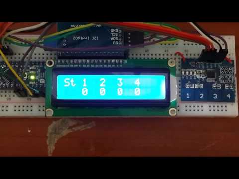 TTP224 test Code using Arduino and LCD1602