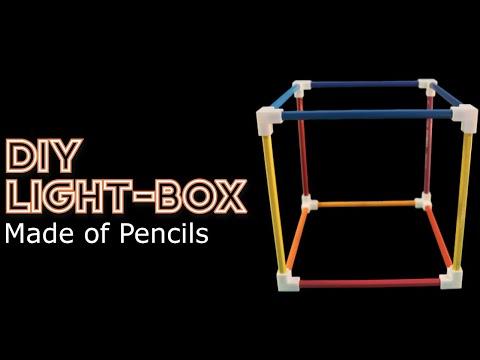 Tabletop Photography Light-Box Made Out of Pencils