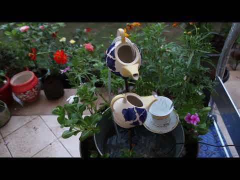 Tea Pot Fountain Planter