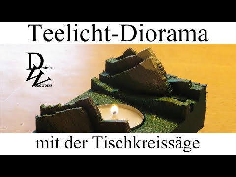 Teelicht-Diorama mit der Tischkreiss&amp;auml;ge