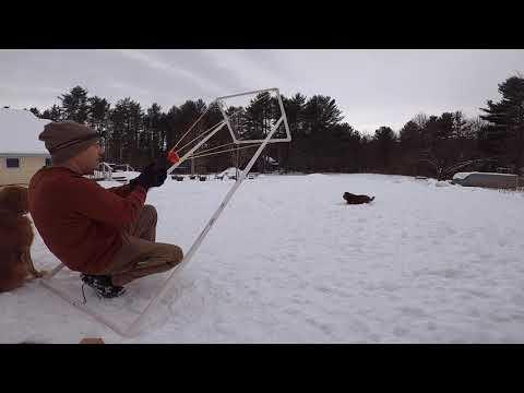 Tennis Ball in the Snowball Launcher