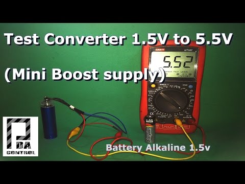 Test converter 1.5v to  5.5v  -  Convertidor de 1.5v a 5.5v  : PDA_Control