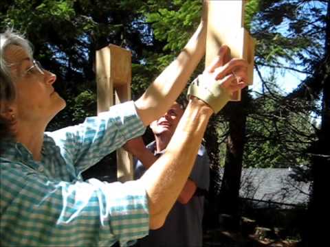 Testing our Rube Goldberg machine for ice-bucket challenge