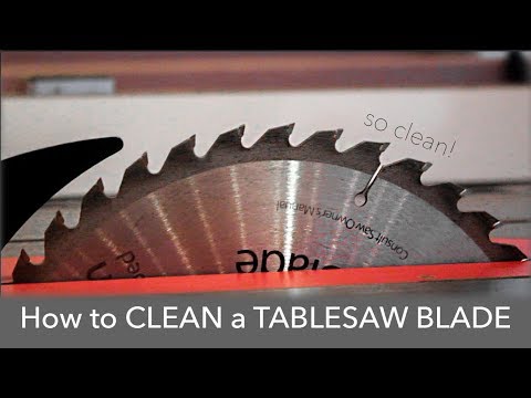 The BEST way to CLEAN A TABLE SAW BLADE