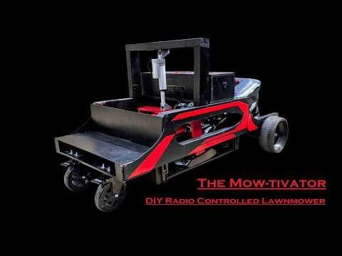 The Mow-tivator: DIY Battery Powered Radio Controlled Lawnmower From a Kids Ride-on Toy.