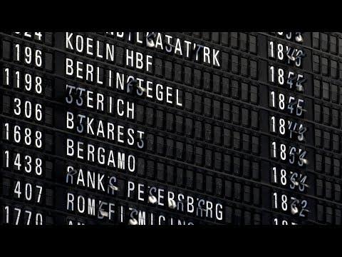 The wonderful split-flap Departure Board at Frankfurt Airport