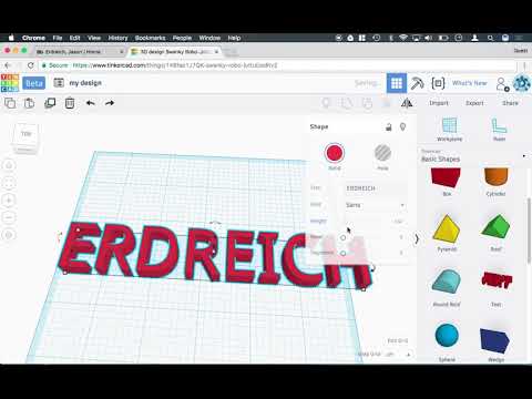 TinkerCAD 9   Using the Text Tool