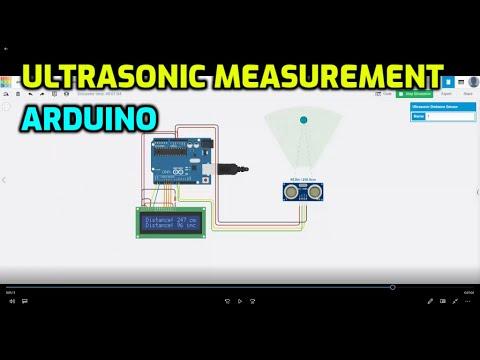 Tinkercad Arduino Ultrasonic Distance Measurement on 16x2 LCD