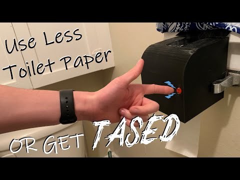 Toilet Paper Dispenser that SHOCKS YOU if You Use Too Much || DIY Project 3