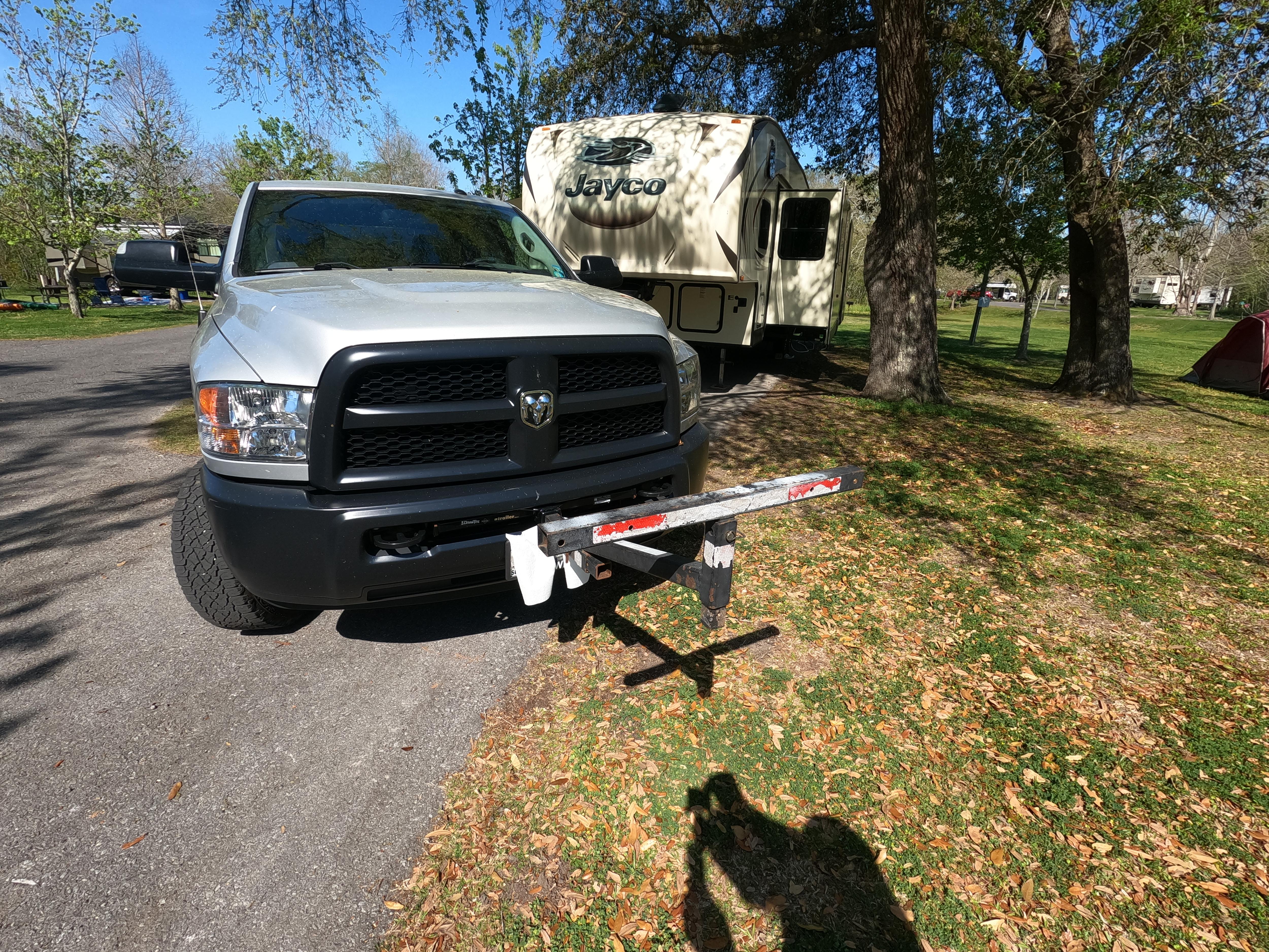 Truck Bed Extender on Front Receiver.JPG