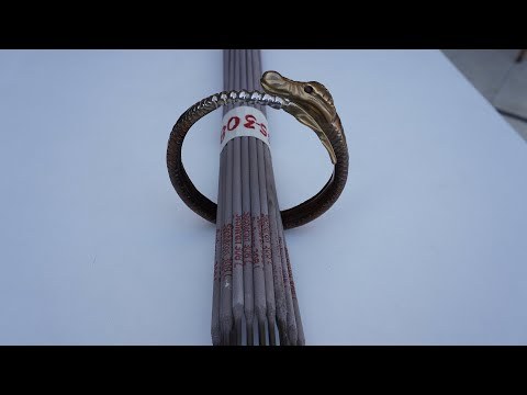 Turning Stainless Steel Welding Electrodes Into Dragon Bracelet using stick welding