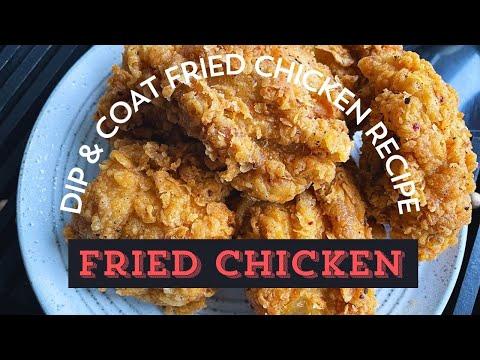 Ultimate Crispy Fried Chicken Recipe With Dip &amp; Coat Method For Making Perfect Crunchy Chicken Fry!