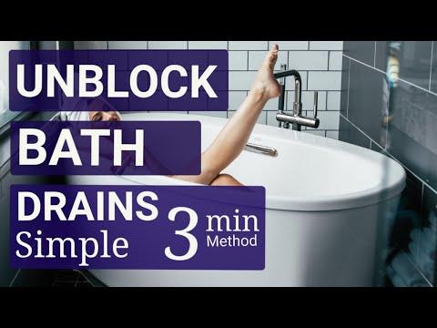 Unblock Bath drains super easy method. Remove hair from drains