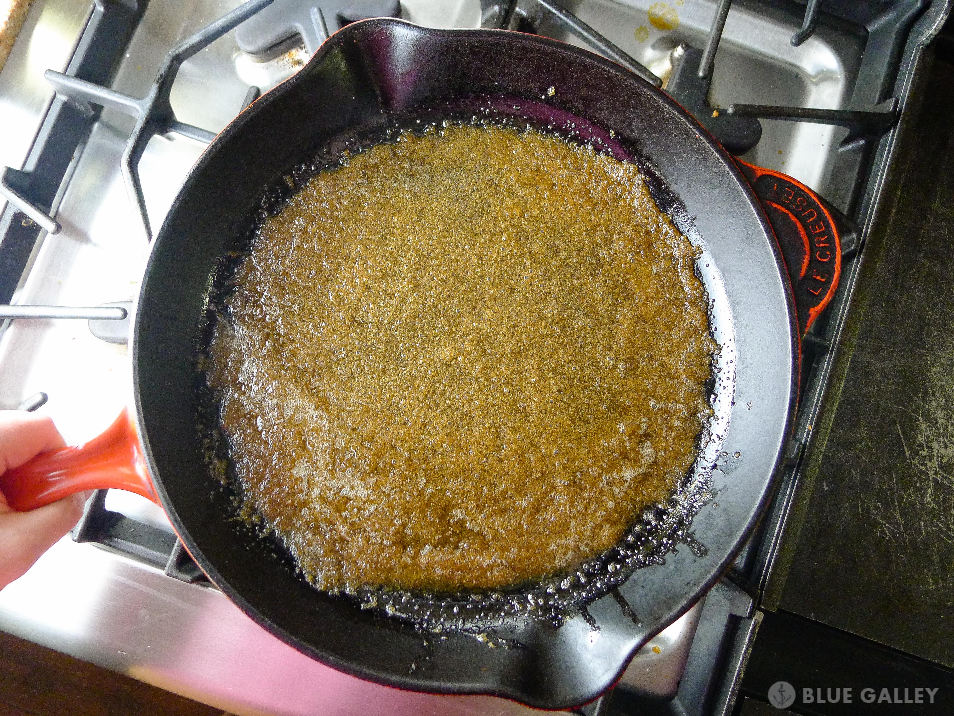 Upside Down Skillet Pear Cake-7.jpg