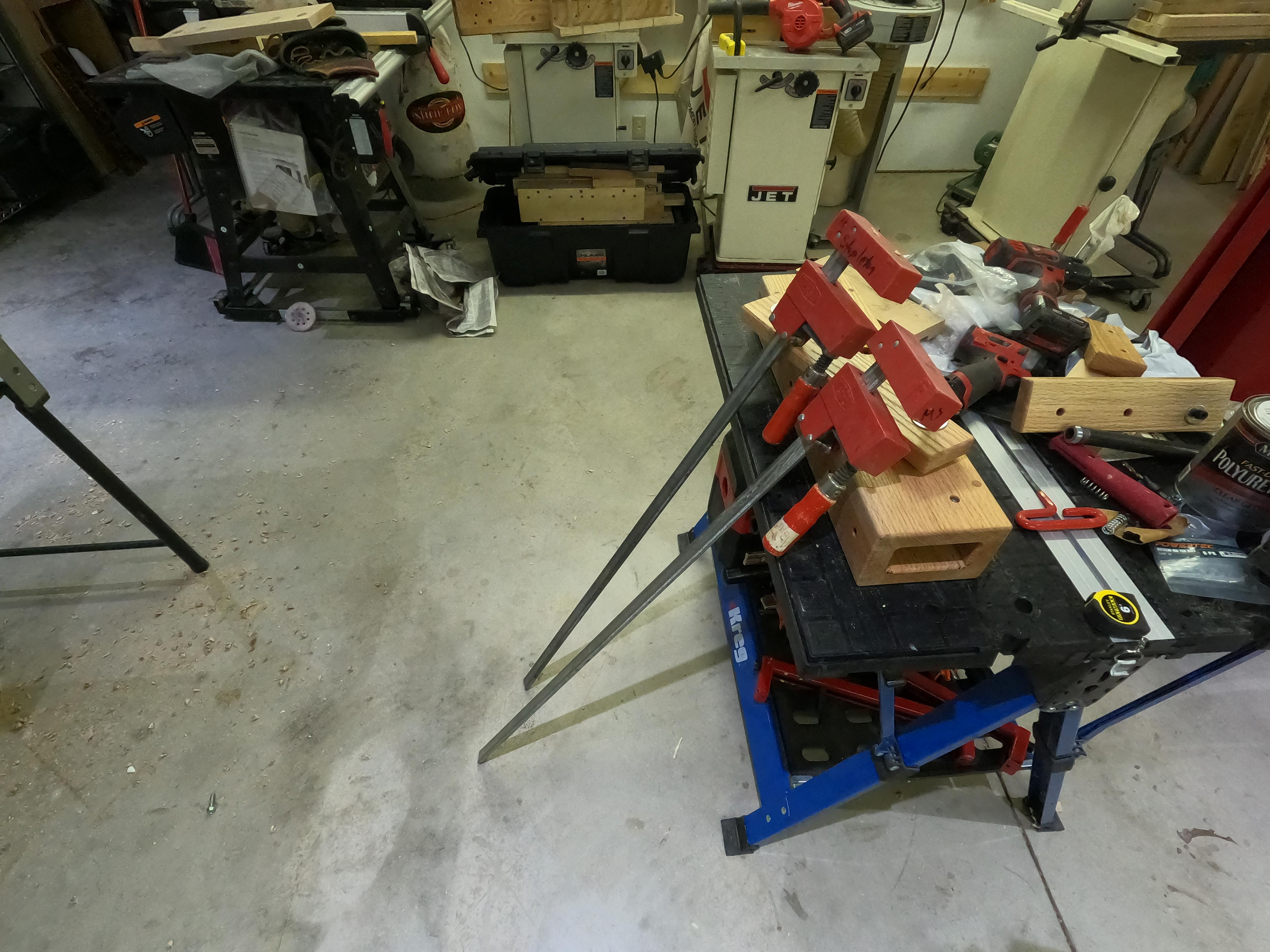 Using MikroVice for Long Bessey Bar Clamps.JPG