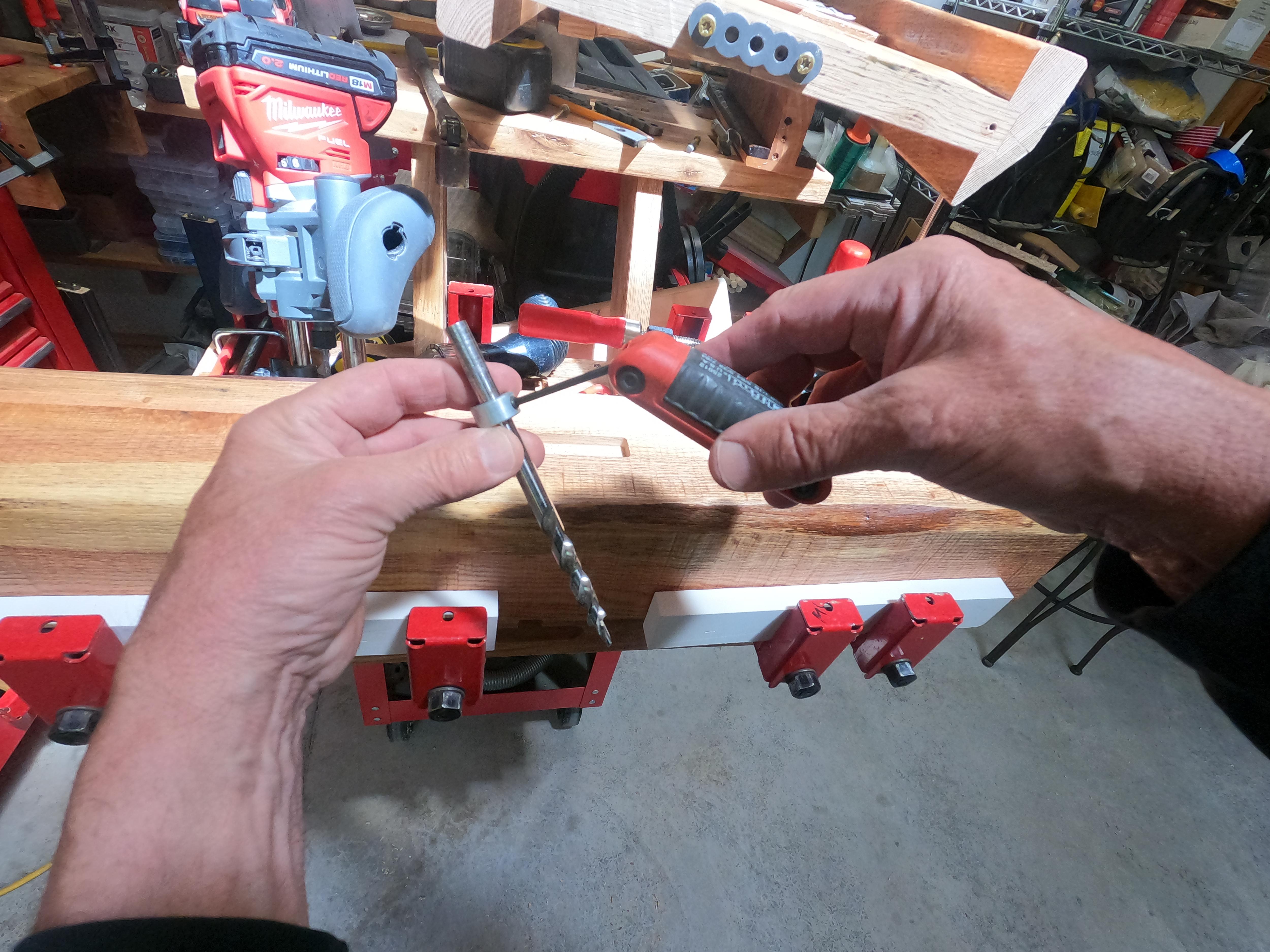 Using Router and Template to Create Mortises in Solid Oak Post (4).JPG