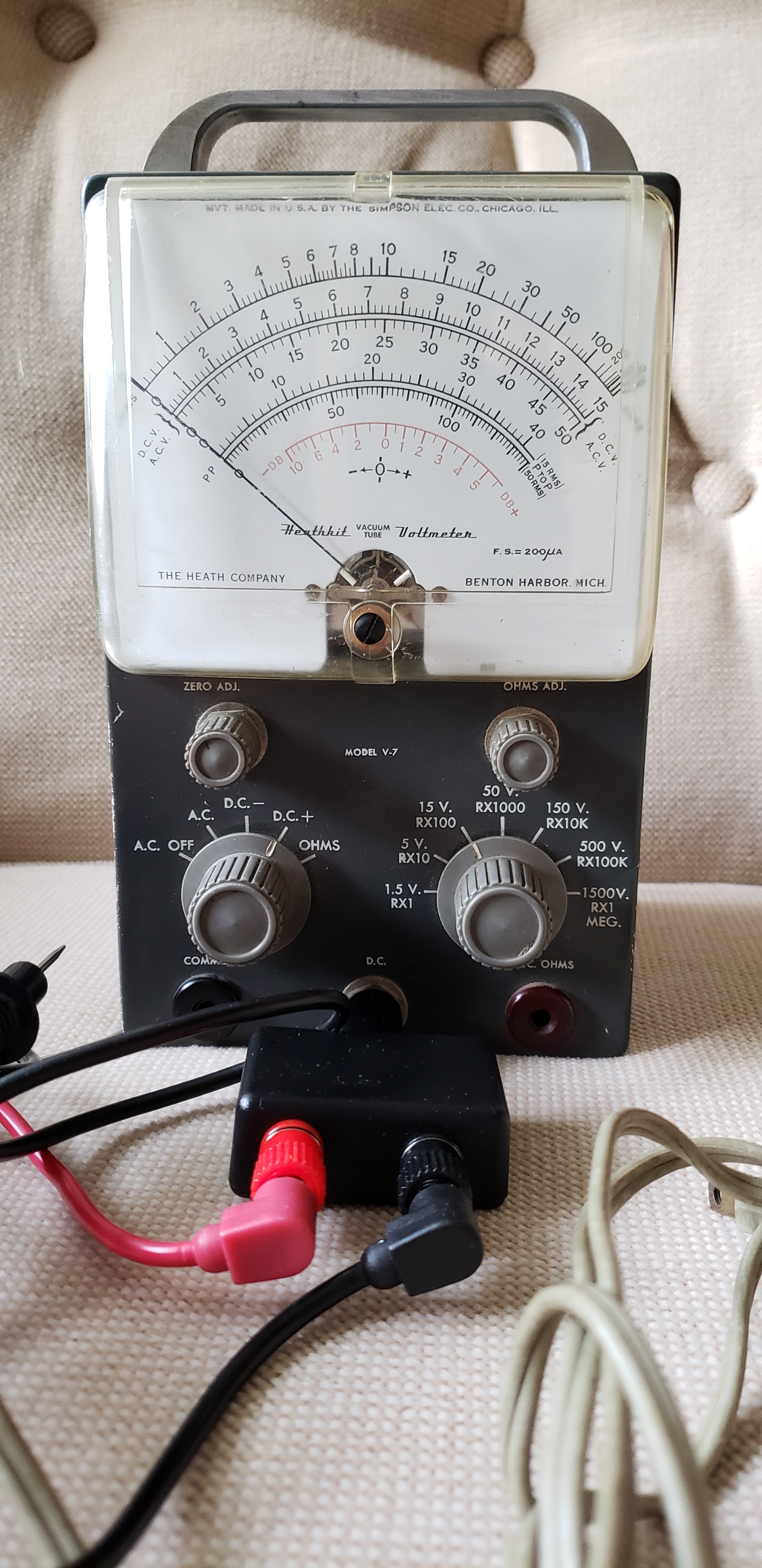 V-7 Vacuum Tube Voltmeter with adapter.jpg