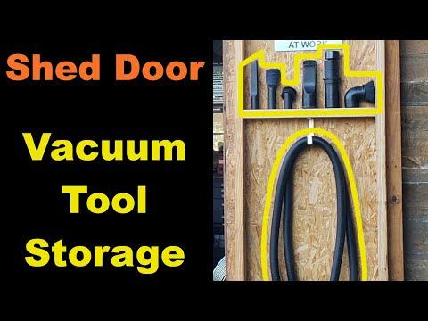 Vacuum Tool Holder on Shed Door