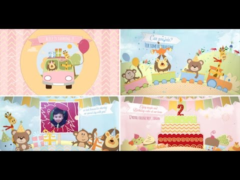 Video Birthday Invitation and Opener - After Effects Template - Boys and Girls Version