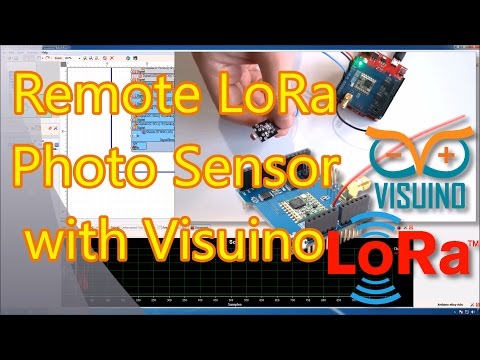 Visuino Tutorial: Long Distance Remote Light Sensor with RFM95W/RFM98W Makerfabs LoRa Shields