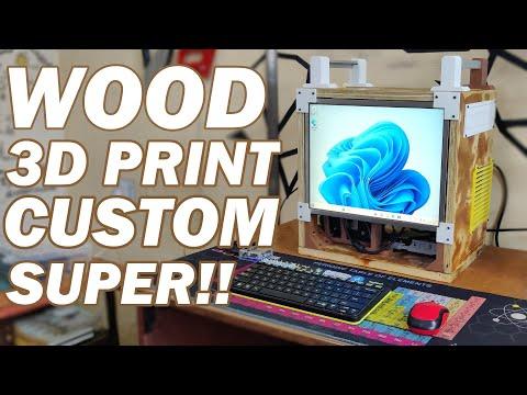 WOOD and 3D Printed Computer Built Guide i3 GT710