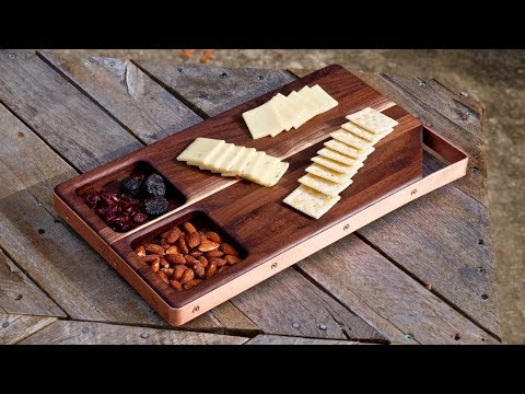 Walnut and Copper Cutting Board / Serving Board | How To Build - Woodworking