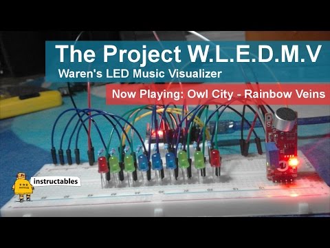 Waren's L.E.D Music Visualizer - Rainbow Veins by Owl City