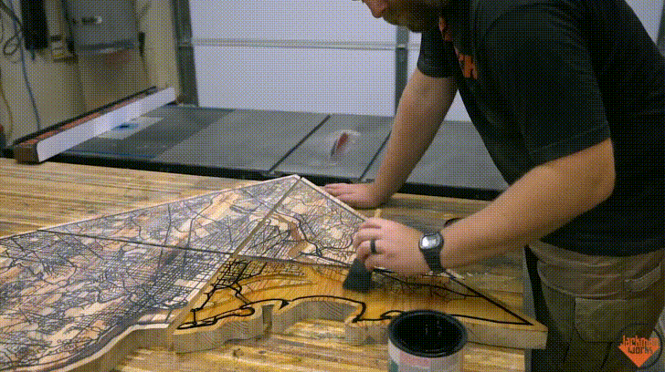Washington D.C. Reclaimed Wall Map with Epoxy Resin River Road Inlay 31 GIF.gif