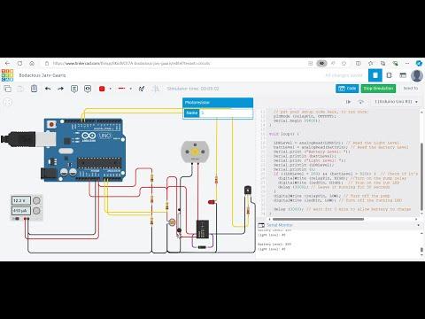 Water Fountain Tinkercad Electronics Simulation