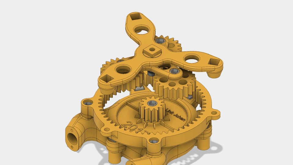 Water motor printed in 3D(first version)