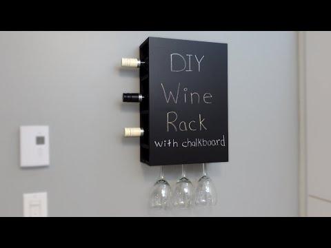 Wine Rack DIY /with Chalkboard - How to