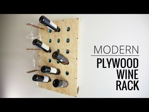 Wood Wine Rack from Single Sheet of Plywood // HOW TO MAKE