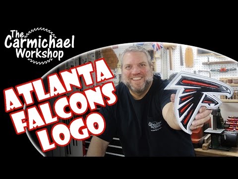 Wooden Atlanta Falcons Logo - Superbowl LI Segmentation Woodworking Project