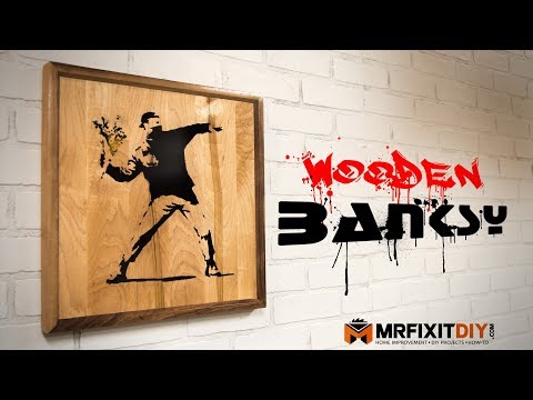 Wooden Banksy Wall Art